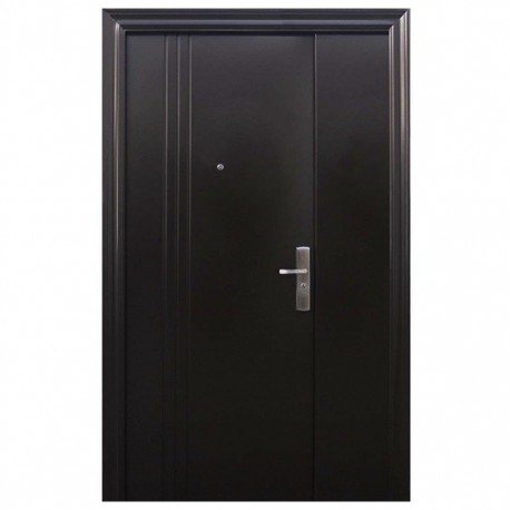 PUERTA SEGURIDAD 3L FIJO 130 CHOCOLATE IZQUIERDA - Envío Gratuito
