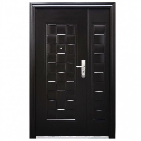 PUERTA SEGURIDAD LUXURY FIJ 130 CHOCOLATE IZQUIERDA - Envío Gratuito