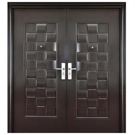PUERTA SEGURIDAD LUXURY DOB 170 CHOCOLATE DERECHA - Envío Gratuito