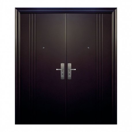 PUERTA SEGURIDAD 3L DOBLE 170 CHOCOLATE DERECHA - Envío Gratuito