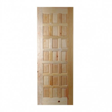 PUERTA PINO RÚSTICA 21 TABLEROS 90X213CM - Envío Gratuito