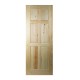 PUERTA PINO 6 TABLEROS NATURAL 80X213 CM - Envío Gratuito