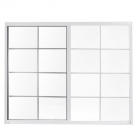 VENTANA ALUMIVENT 150 X 120 BLANCO CUADROS - Envío Gratuito