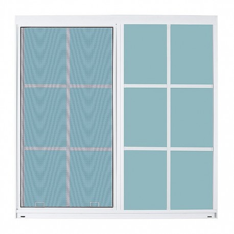 VENTANA ALUMIVENT 90 X 90 BLANCO CUADROS - Envío Gratuito
