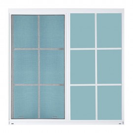VENTANA ALUMIVENT 100 X 100 BLANCO CUADROS - Envío Gratuito