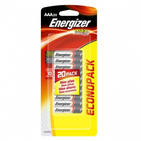 PAQUETE 20 PILAS ENERGIZER MAX AAA - Envío Gratuito