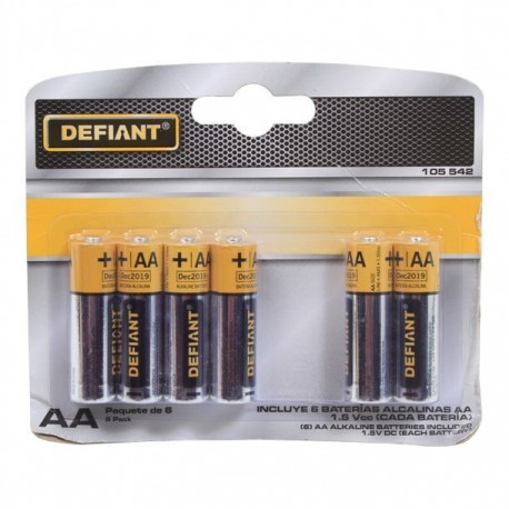 BATERIAS ALCALINAS AA 6 PIEZAS - Envío Gratuito