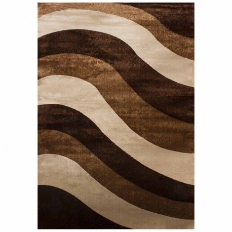 TAPETE DECORATIVO DENVER ONDAS CAFÉ 160X235 CM - Envío Gratuito