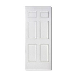 PUERTA TAMBOR CALIF 6 PANELES BLANCA 70X213 CM - Envío Gratuito
