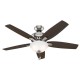 VENTILADOR DE TECHO NÍQUEL 52" DE 5 ASPAS CON LUZ - Envío Gratuito
