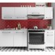 COCINA ACERO ITALIA BLANCA 2.40 MT - Envío Gratuito
