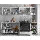 COCINA ACERO ITALIA BLANCA 2.40 MT - Envío Gratuito