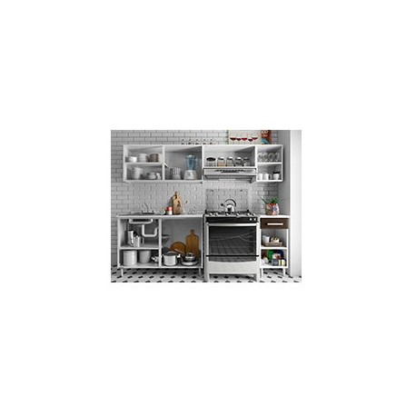 COCINA BERTOLINI ACERTO ITALIA 2.40MT CAFE - Envío Gratuito