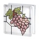 VIDRIO BLOCK DECO UVAS 19X19X8 INDEX INTERCIOL - Envío Gratuito