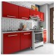 COCINA ACERO ITALIA 2.4 M ROJA - Envío Gratuito