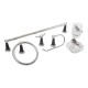 JUEGO ACCESORIOS PARA BAÑO 6 PIEZAS EN CROMO - Envío Gratuito