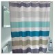 CORTINA PARA BAÑO POLIÉSTER STRIPE AQUA - Envío Gratuito