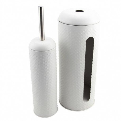 CEPILLO PARA WC Y PORTA ROLLOS COLOR BLANCO - Envío Gratuito