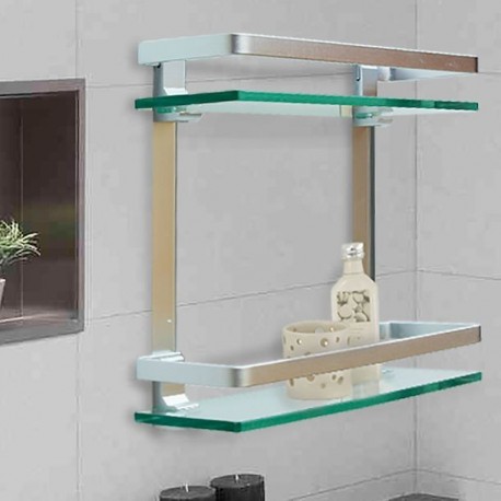 REPISA DE ALUMINIO 2 NIVELES PARA BAÑO - Envío Gratuito