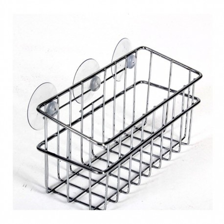 ORGANIZADOR PARA BAÑO CON VENTOSAS PLATA - Envío Gratuito