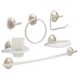 JUEGO DE ACCESORIOS DE BAÑO BASEL 6 PIEZAS CROMO SATINADO - Envío Gratuito