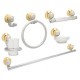 JUEGO DE ACCESORIOS DE BAÑO PALMIRA 6 PIEZAS CROMO - Envío Gratuito