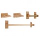 JUEGO DE ACCESORIOS DE BAÑO LEYVA 4 PIEZAS MADERA - Envío Gratuito