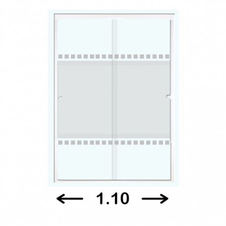 CANCEL CORR CT MED 1.10X1.87MT BLANCO - Envío Gratuito