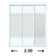CANCEL CORR CT MED 2.00X1.87MT BLANCO - Envío Gratuito