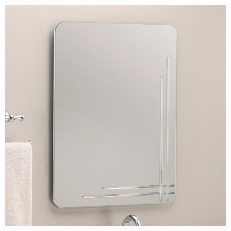 ESPEJO LEED RECTANGULAR C/BISELES 60X45 CM - Envío Gratuito