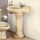 LAVABO 2 PIEZAS PEDESTAL WINSTON MARMOL CAFÉ - Envío Gratuito