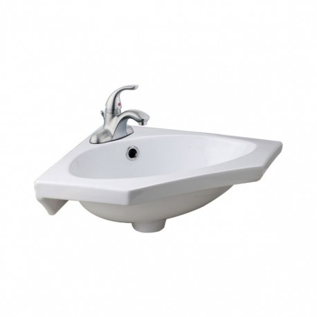 LAVABO ESQUINERO 4" EMPOTRAR BLANCO - Envío Gratuito