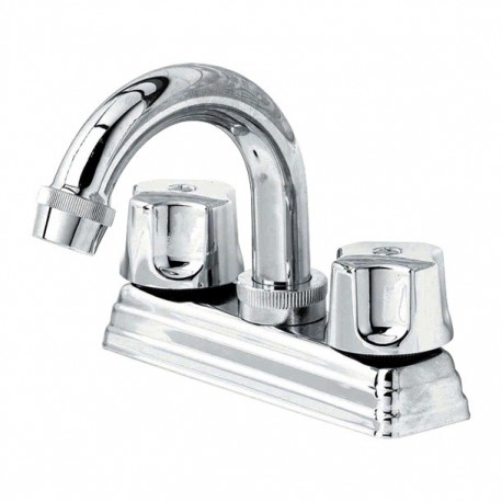 MEZCLADORA PARA LAVABO 4" CROMO RUGO - Envío Gratuito