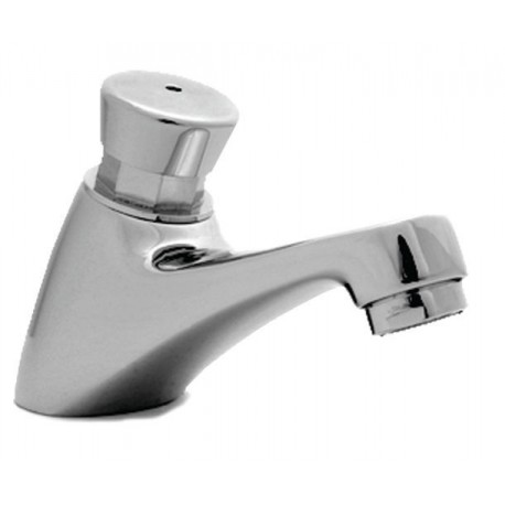 LLAVE DE AGUA FRÍA PARA LAVABO CON CIERRE AUTOMÁTICO CROMO - Envío Gratuito