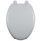 ASIENTO PARA BAÑO ALARGADO PLÁSTICO BLANCO BEMIS - Envío Gratuito