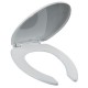 ASIENTO PARA BAÑO ALARGADO PLÁSTICO BLANCO BEMIS - Envío Gratuito