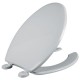 ASIENTO PARA BAÑO ALARGADO PLÁSTICO BLANCO BEMIS - Envío Gratuito