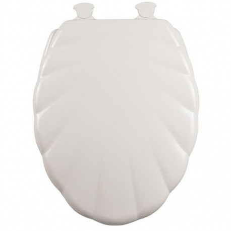 ASIENTO PARA BAÑO ALARGADO CONCHA MADERA HUESO - Envío Gratuito