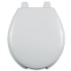 ASIENTO PARA BAÑO REDONDO DE PLÁSTICO BLANCO - Envío Gratuito