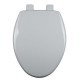 ASIENTO PARA BAÑO ALARGADO CON PERMAJUSTE Y CIERRE LENTO BLANCO - Envío Gratuito