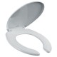 ASIENTO PARA BAÑO REDONDO ECONOMICO BISAGRA FIJA TOP-TITE PLÁSTICO BLANCO - Envío Gratuito