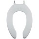 ASIENTO PARA BAÑO ALARGADO SIN TAPA PLÁSTICO BLANCO - Envío Gratuito