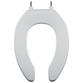 ASIENTO PARA BAÑO ALARGADO SIN TAPA PLÁSTICO BLANCO - Envío Gratuito