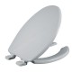 ASIENTO PARA BAÑO REDONDO PERMAJUSTE PLÁSTICO BLANCO - Envío Gratuito