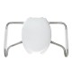 ASIENTO PARA BAÑO ALARGADO PLÁSTICO BLANCO CON BRAZOS DE ACERO INOXIDABLE - Envío Gratuito