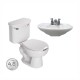 PAQUETE SANITARIO VIENNA REDONDO / LAVABO BLANCO - Envío Gratuito