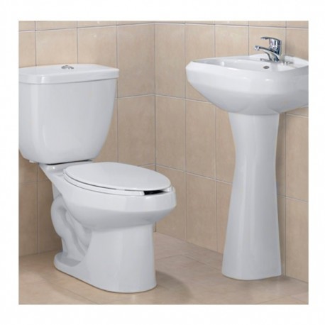PAQUETE SANITARIO EXTREMO DUAL BLANCO / LAVABO BLANCO - Envío Gratuito