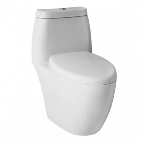 SANITARIO MARINA 1P BLANCO CON ASIENTO SLOW - Envío Gratuito