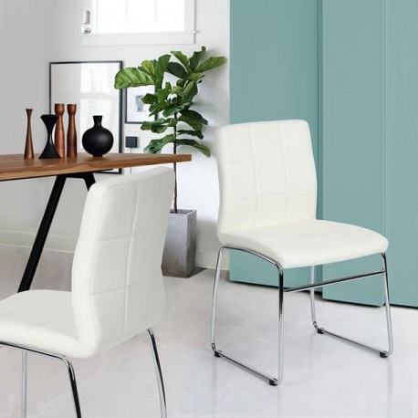 SILLA EDGECUMBE BLANCA, 2 PIEZAS - Envío Gratuito