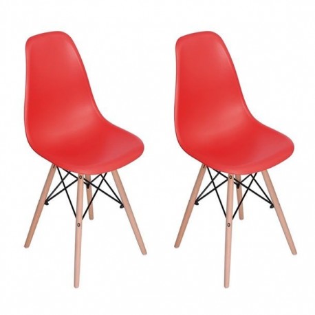 SILLA RICO ROJA, 2 PIEZAS - Envío Gratuito